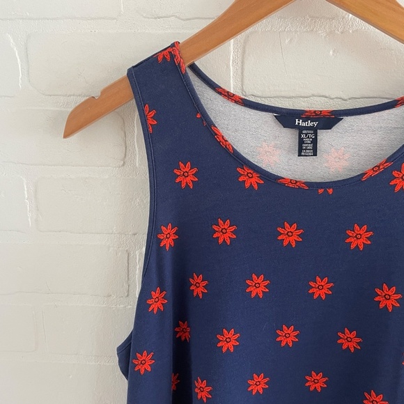 NWT Hatley Bella Tank Dress Navy Orange Floral Coastal Mod Coquette XL - Picture 4 of 8